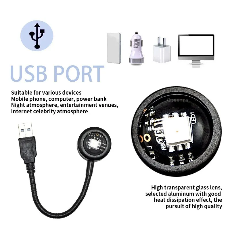 LED USB Sunset Lamp Projector Home Decor RGB Night Light Portable Mood Light For Living Room Wall Photography Neon Lights Lamp