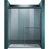 Shower Door 54 in. W X 72 in H, Double Sliding with 1/4 in. Clear Tempered Glass, Semi Frameless Sliding Glass Shower 1