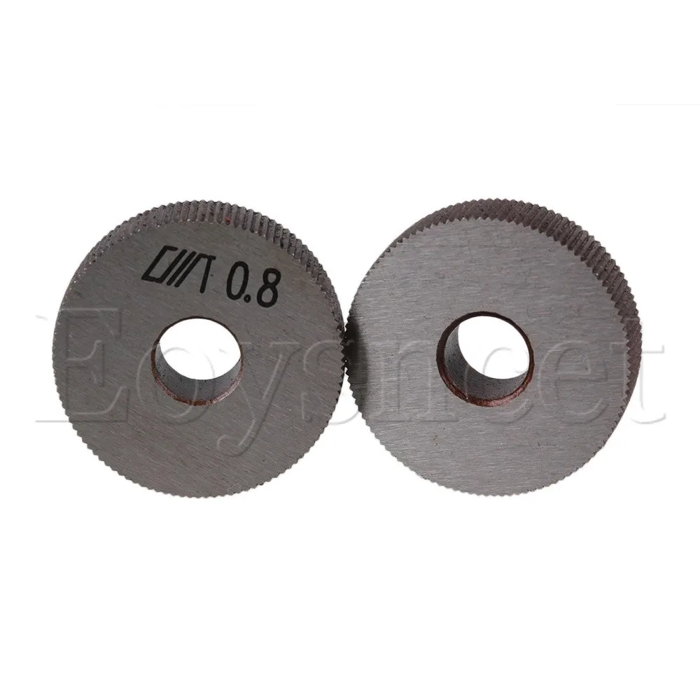 2x Steel Single Straight Coarse 0.8mm Pitch Linear Knurling Wheel 28mm OD
