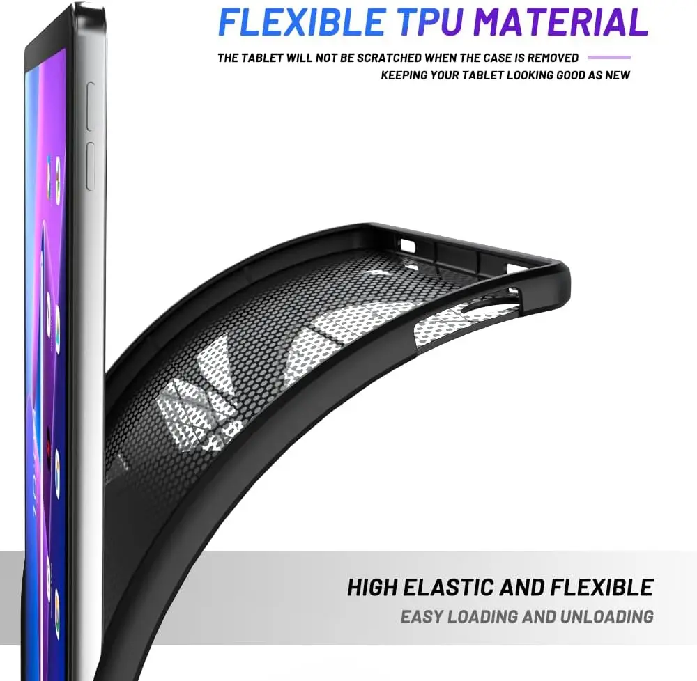 Flexible Silicone TPU Black Protective Back Cover