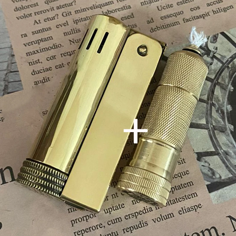 Classic Imco Copper Lighter+Sealed Brass Oil Tank Combination Old-Fashioned Retro Sealed Oil Pot With Long Battery Life 4