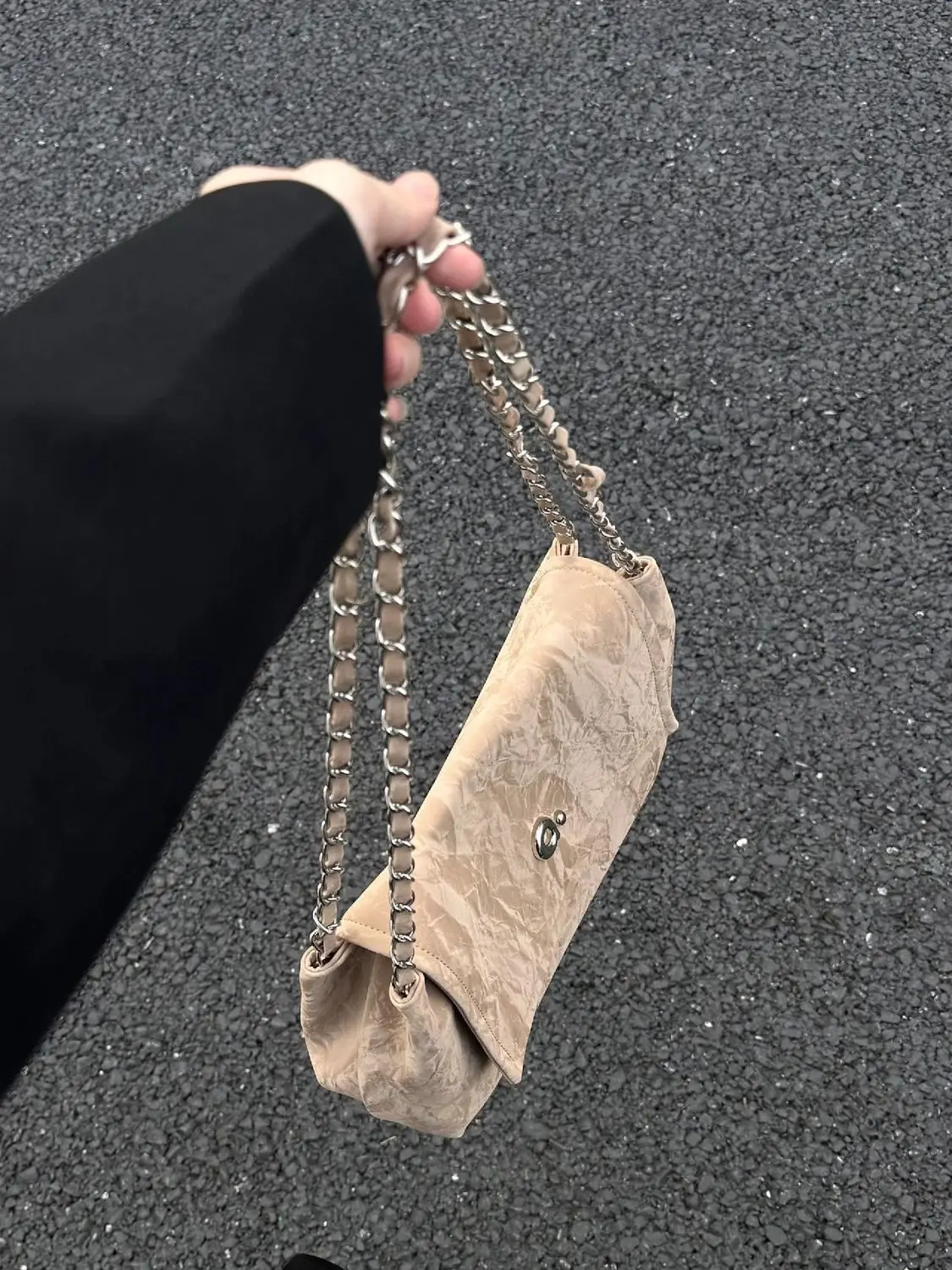 JIAERDI Vintage Khaki Shoulder Bags Wallet Women Retro Chain Casual Large Capacity Tote Bag Ladies Versatile Y2k Handbag 2025