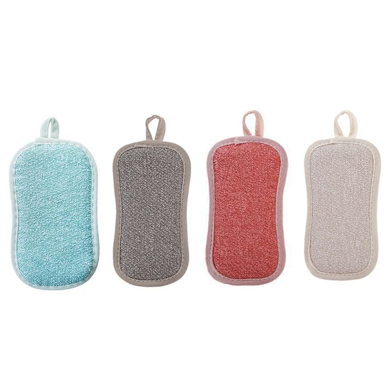 

Home Kitchen Does Not Hurt The Pot Washing Pot Artifact Double-Sided Sponge Magic Wipe Scouring Pad