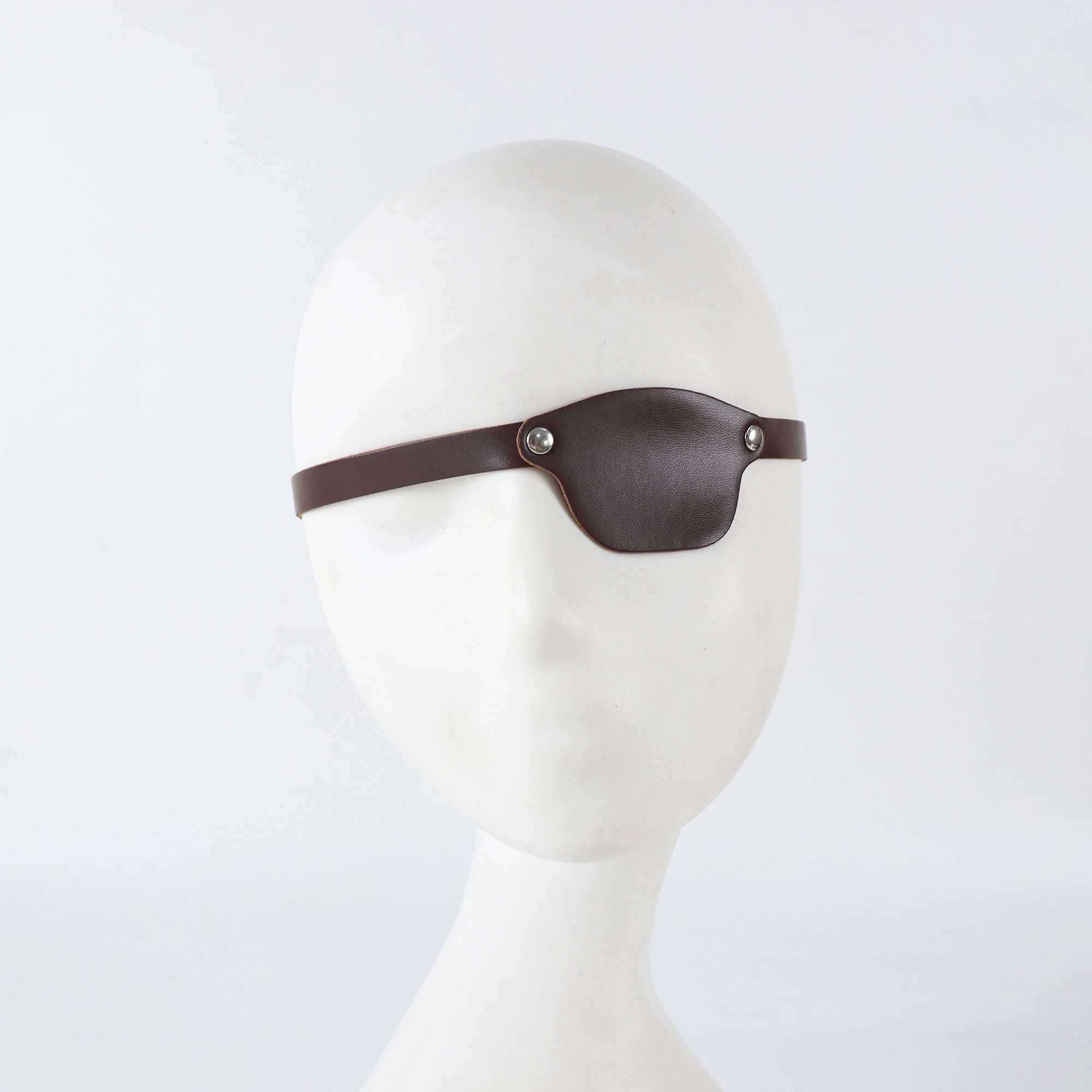 2024 neue mittelalterliche Renaissances Piraten-Augenklappe, Pu-Leder-Augenklappen für Lazy Eye, einzelne Augenmaske, Halloween-Cosplays-Kostüme – Detail 12