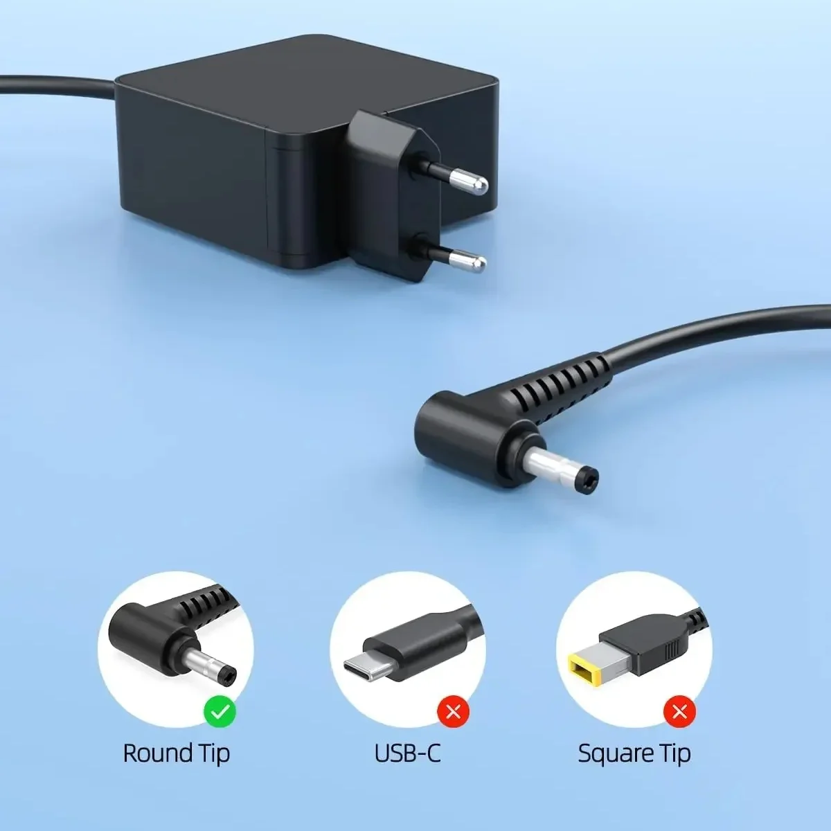 65W AC Laptop Charger with 4.0x1.7mm Connector
