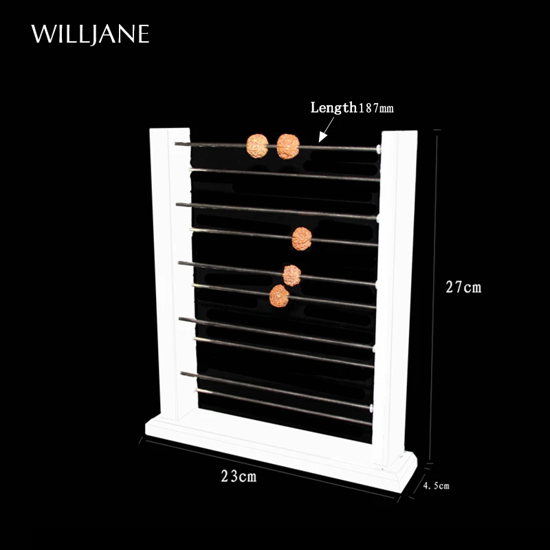 White / Clear Solid Acrylic Rondelles Rack Charm Pandora Beads Display Stand Holder European Bracelet Jewelry Organizer Showcase clear acrylic wine glass holder cabinet goblet wine glass storage rack kitchen cabinet cup hook tableware storage stand for bar