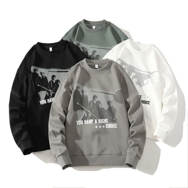 Long sleeved pullover t-shirt for men's spring and autumn new round neck sweater for early and autumn versatile fashion brand in