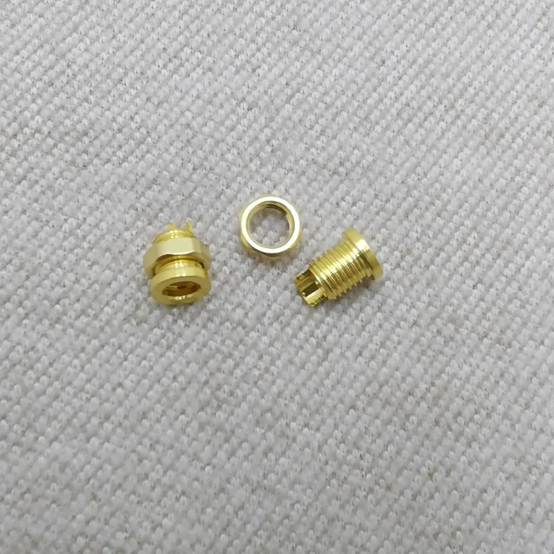 Universal Pin Socket 2 pcs Pure copper gold plated Built-in threaded nut holder