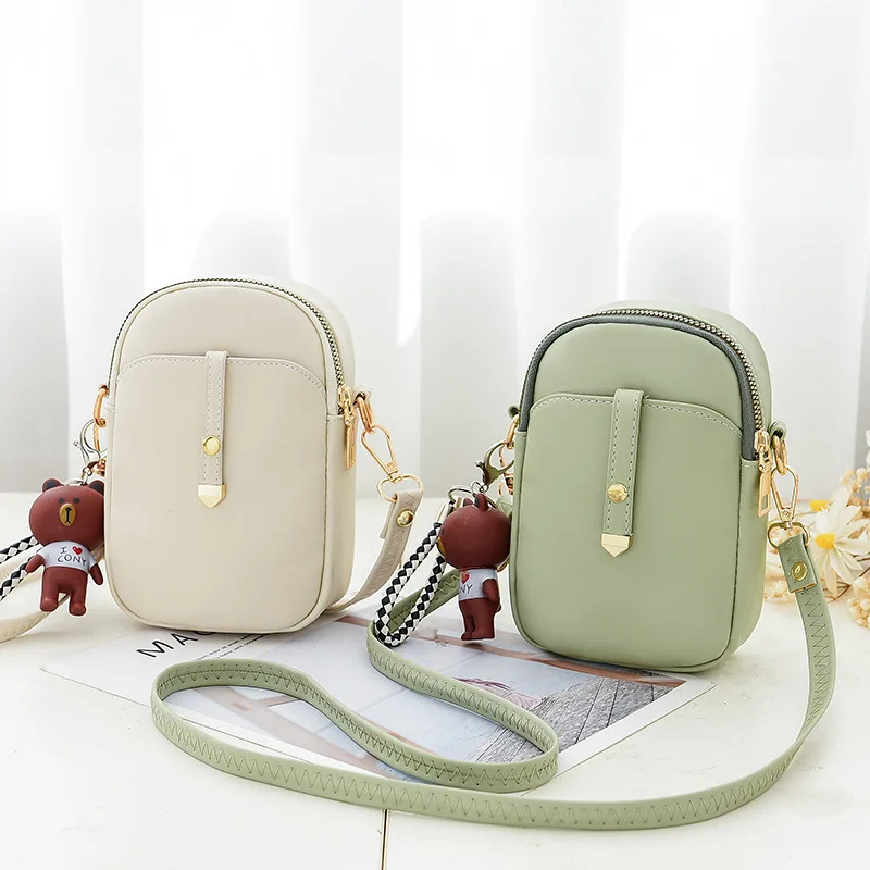 

Fashion Shoulder Bag with Bear Pendant New High-end and Versatile Crossbody Bag Popular Handbag Women's Bags Spring Summer