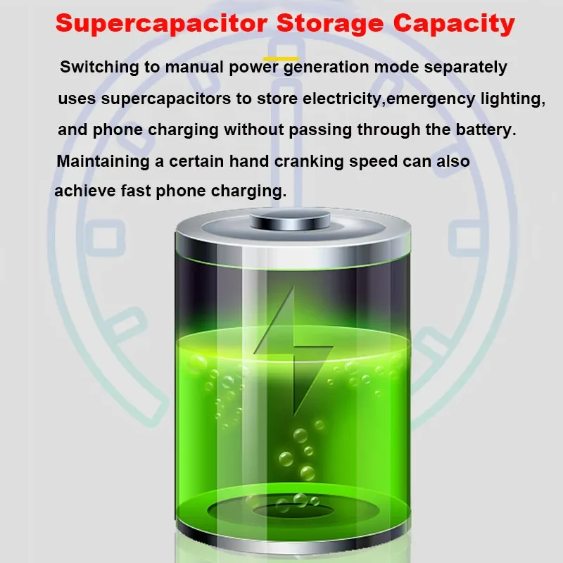 2 IN 1 Hand Crank Generator USB 5V Mobile Phone Power Bank 220V 150W 12V 120W Outdoor Manual Generator
