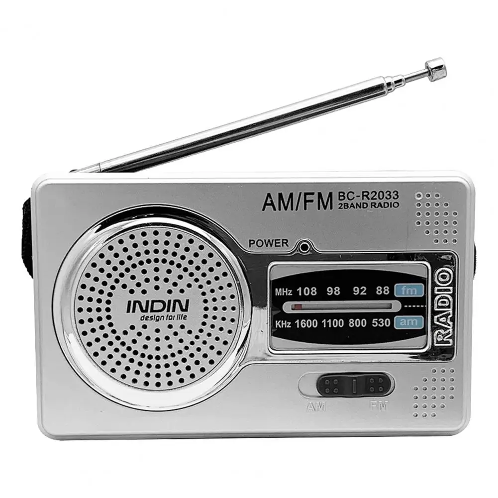 Bc-R2033 Am Fm Altoparlante Radio Tascabile Portatile A Batteria Grande Ruota Di Sintonia Radio Audio Stereo Lettore Per Casa Senior