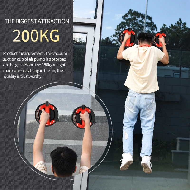 8inch Strong Vacuum Suction Cup 200kg Load Heavy Suction Cup Glass Suckers Lifters Heavy Duty Vacuum Granite Lifting
