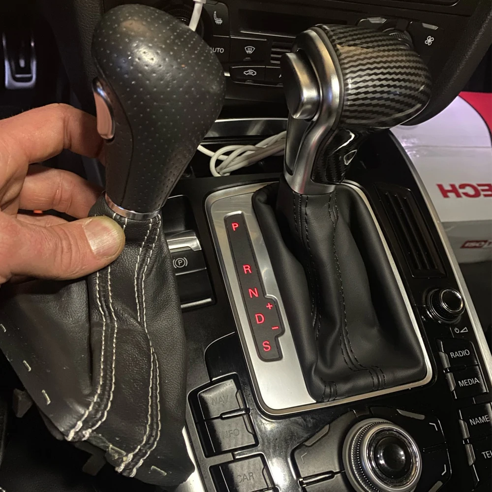Auto botão de mudança automática para Audi, Gear Shift Knob Boot, A4