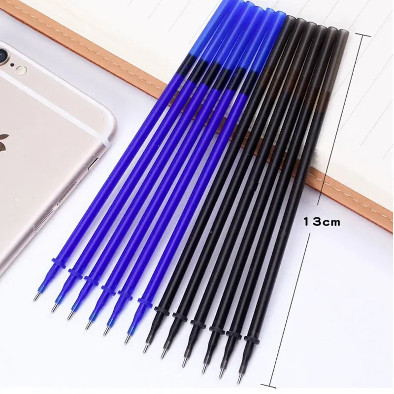 55Pcs/Set Erasable Gel Pen Refills 0.38mm Blue Black Red Ink for Student School Office Writing Stationery 5
