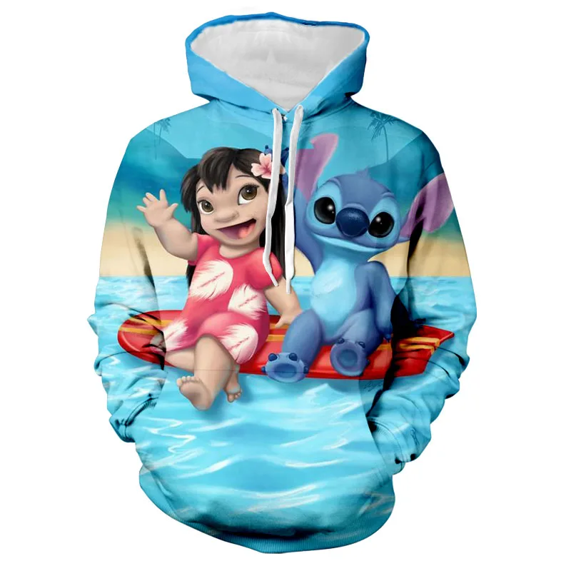 

Fall Men's Hoodie Sweatshirt Harajuku Disney Stitch Sweatshirt 3D Print Ladies Casual Sweatshirt 2022 New