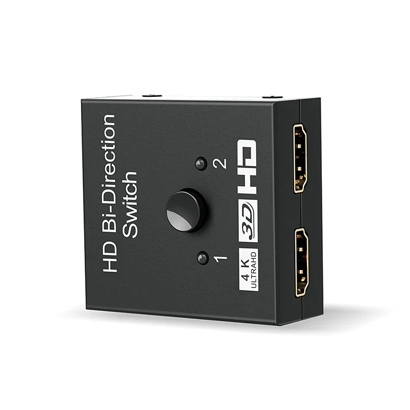 HDMI Splitter Converter 4K HDMI-compatible Switch 2 Ports Bi-Directional 1x2 / 2x1 HD Switcher Splitter 4K 1080P 3D HDR HDCP for PS4 PS3 Xbox HDTV BOX