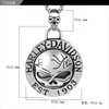 Cool Stainless Steel Titanium Vintage Skull Motorcycle Harleys Badge Pendant Collar Chains Necklace for Men Women Gift 4