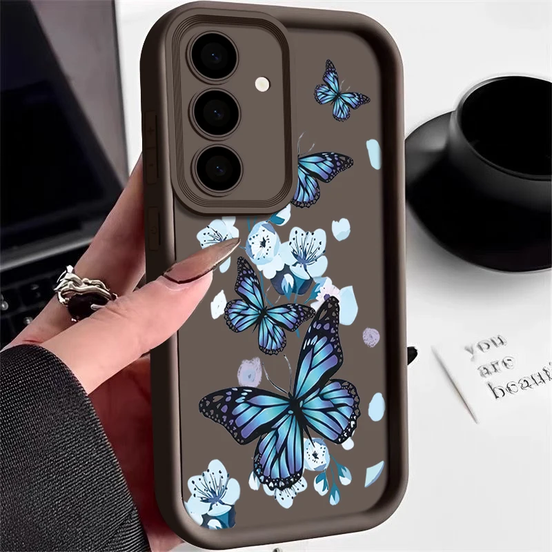 Blue Butterfly TPU Phone Case - Elegant and Durable Protective Cover