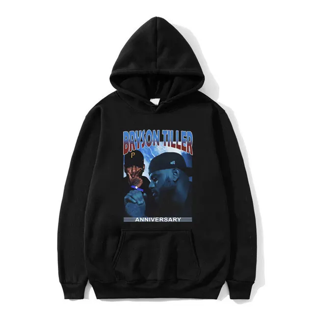 

Rapper Bryson Tiller Anniversary Graphic Hoodie Men Women's Hip Hop Rock Oversized Sweatshirt Male Fashion Casual Fleece Hoodies