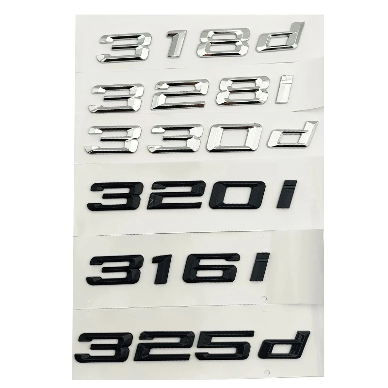 

3D Black Car Trunk Badge Emblem Modification Sticker 316i 318i 320i 325i 318d 320d 330d Logo For E90 E46 F30 E30 E36 E91 E92