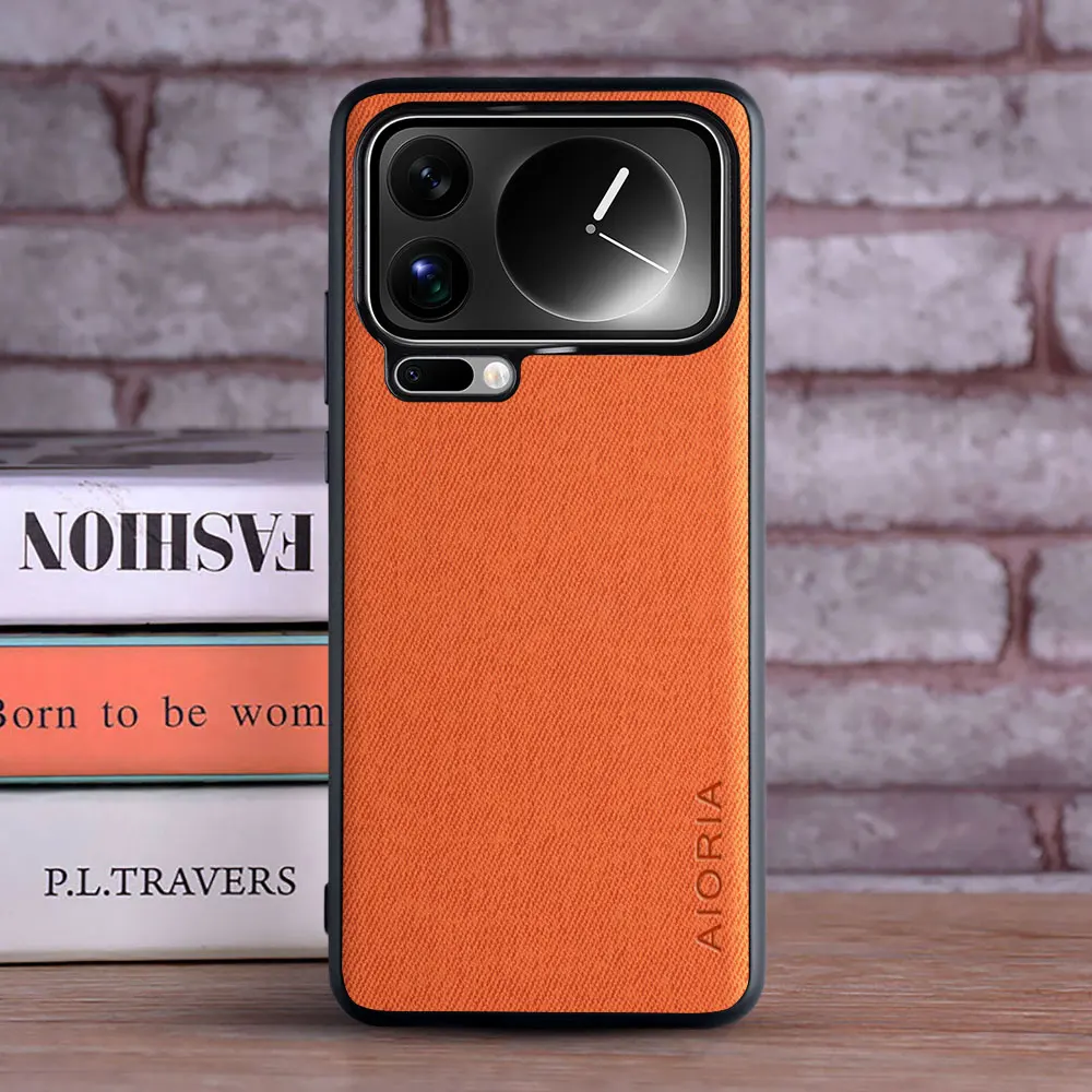Luxury Textile Leather Phone Case with Soft TPU and Hard PC 3-in-1 Material