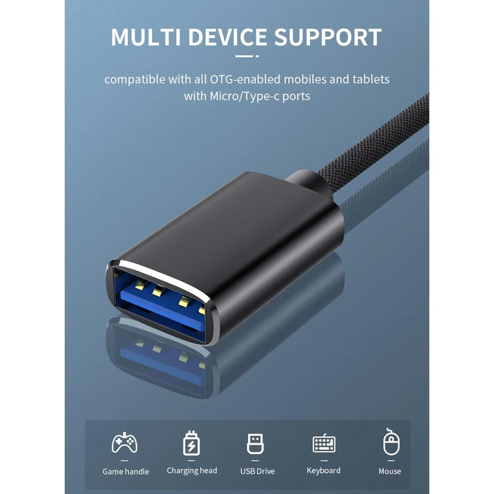 N88R 2 In 1 USB 3.0 OTG 어댑터 케이블 유형-C 마이크로 USB-USB 3.0 인터페이스 변환기(핸드폰 충전 케이블 라인용)