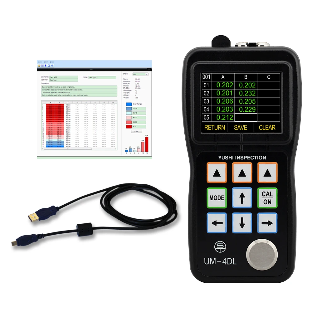 Utg Scan YUSHI UM-4DL NDT UTG UT Ultrasonic Thickness Gauge With a Scan Snapshot ...