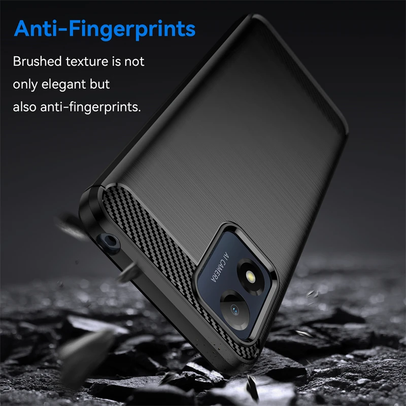 Silicone Carbon Fiber Back Cover