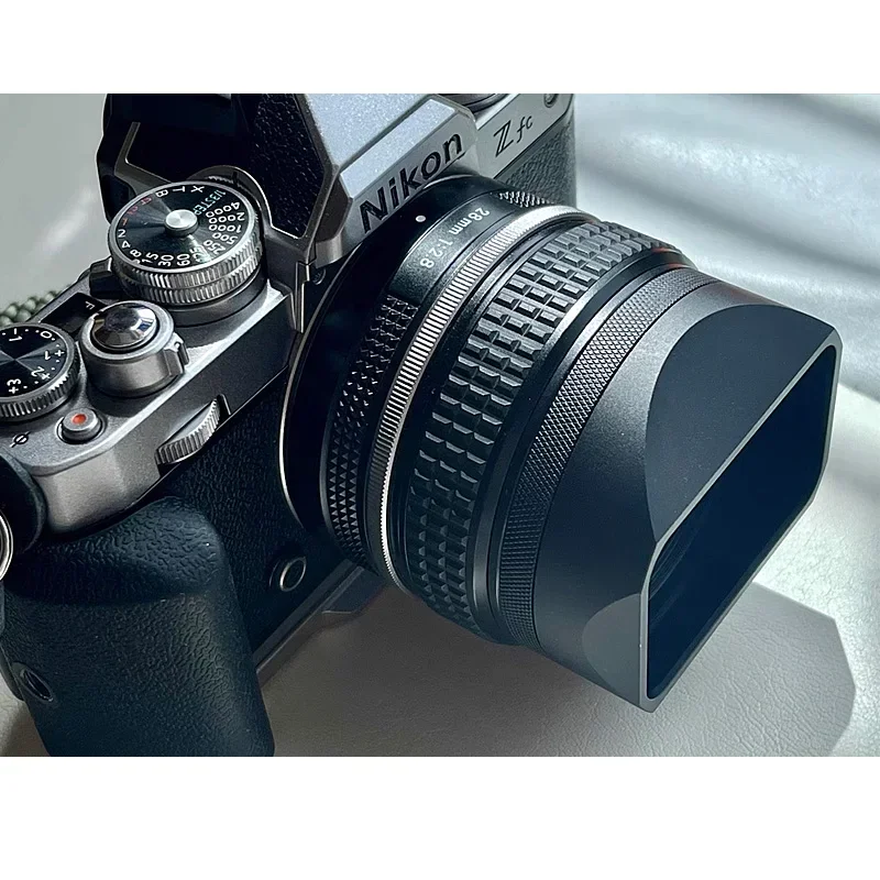 Screw-on Metal Square Lens Hood fit for Nikon Z 28mm F2.8 Z 28mm
