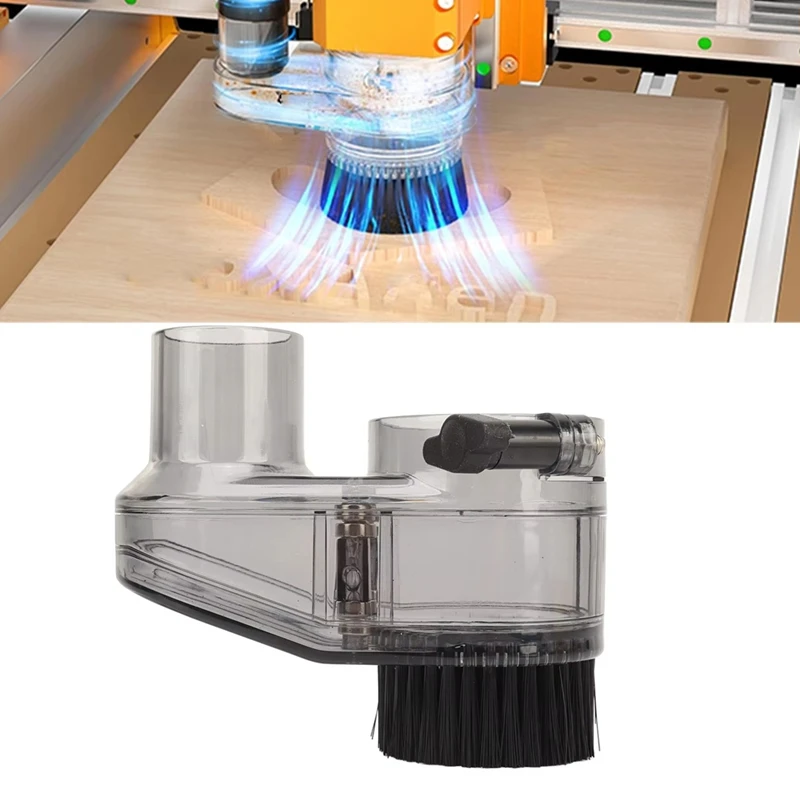 M11K-CNC Router Dust Shoe 52Mm Diameter Clear Dust Boot 38Mm Hose Diameter For Spindle Motors And Router