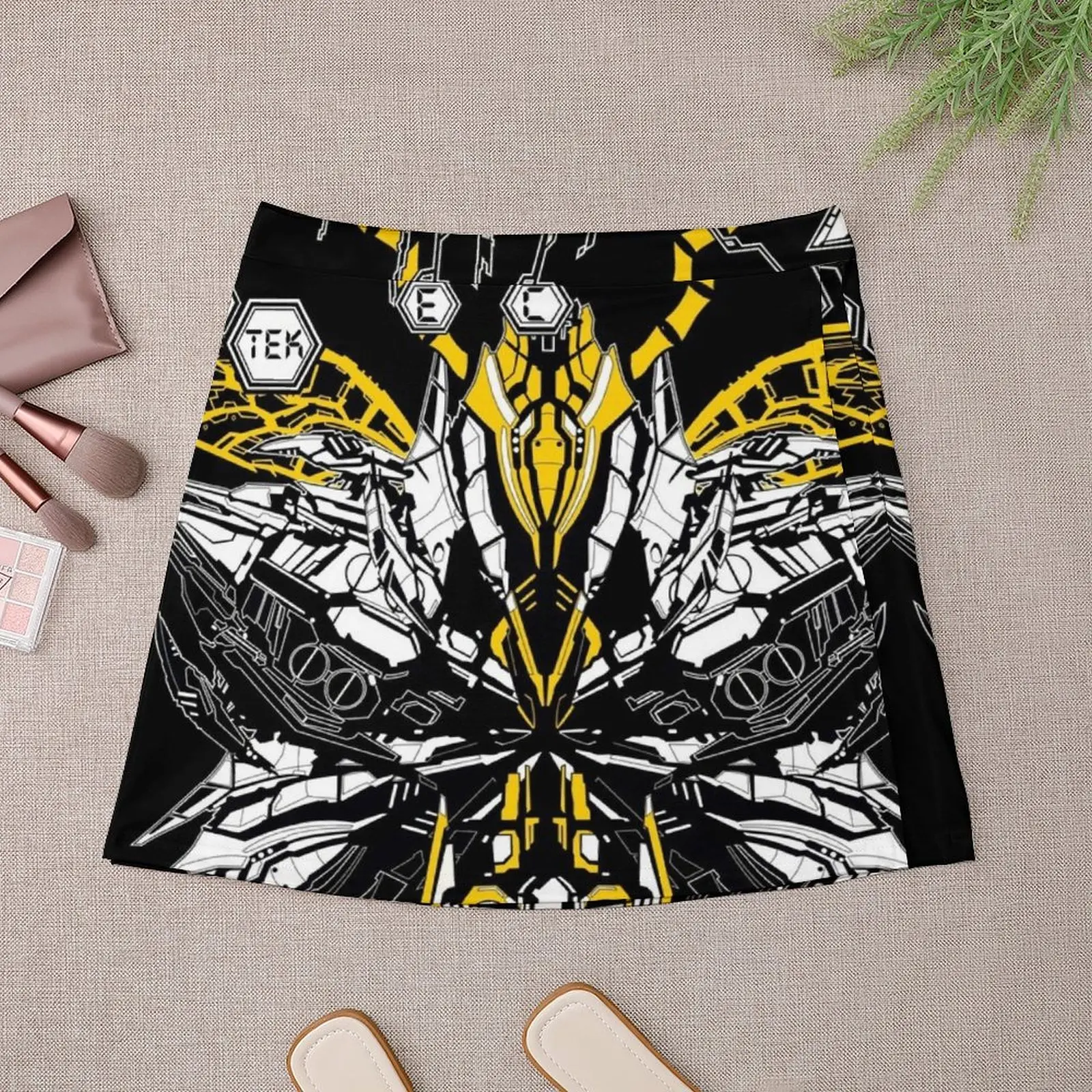 mecha tek Mini Skirt Kawaii new in external clothes Women skirt Summer dress