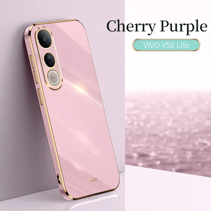 Custodia MOJIA Portafoglio In Pelle PU Per Vivo V50 5G, Con Slot Carte E Supporto, Light Purple