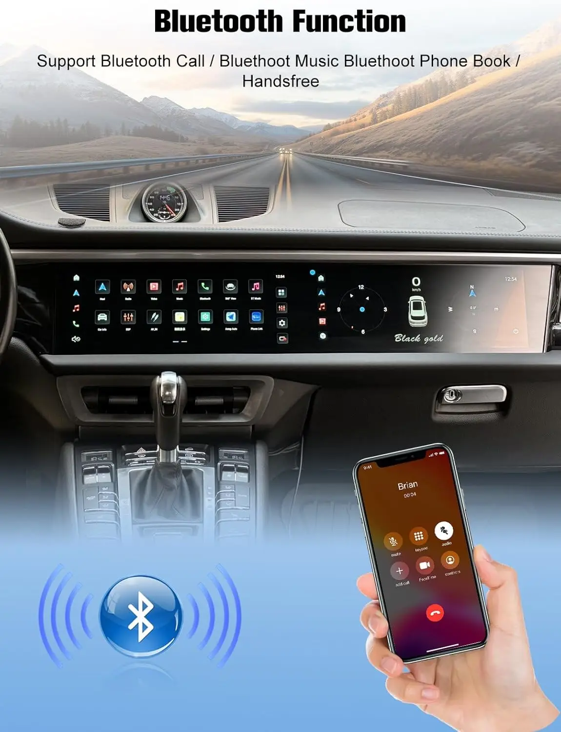 For Porsche Macan 2014-2016/2017-2024 CarPlay Android Car radio Dual Screen,ster