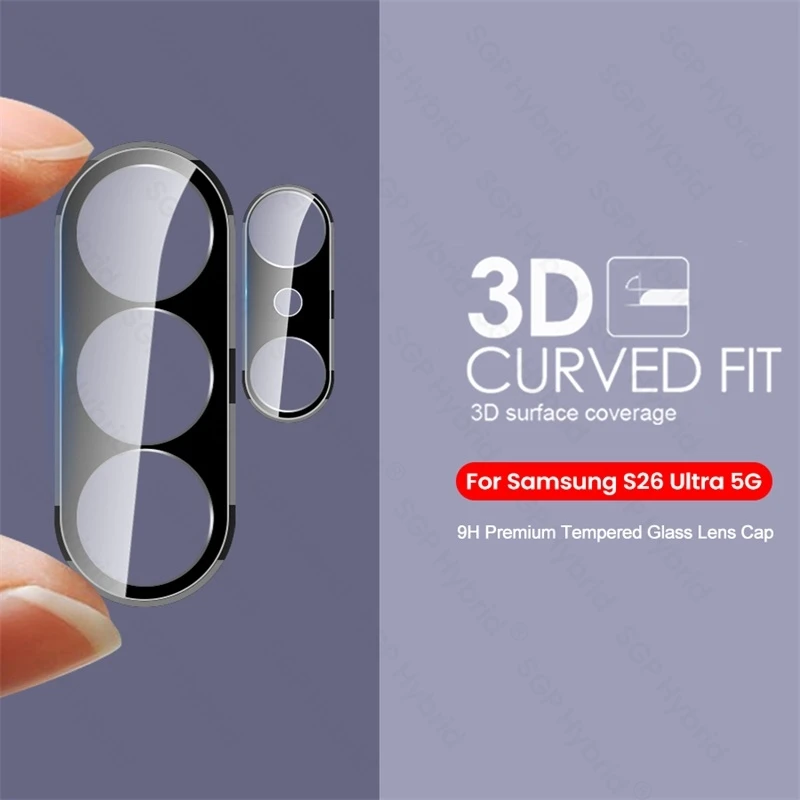 Premium Black 3D Curved Camera Lens Protector Glass