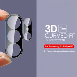 Premium Black 3D Curved Camera Lens Protector Glass - Black - 1Piece (For Samsung S26Ultra)
