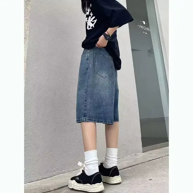 Wide Leg Baggy Denim Shorts 3