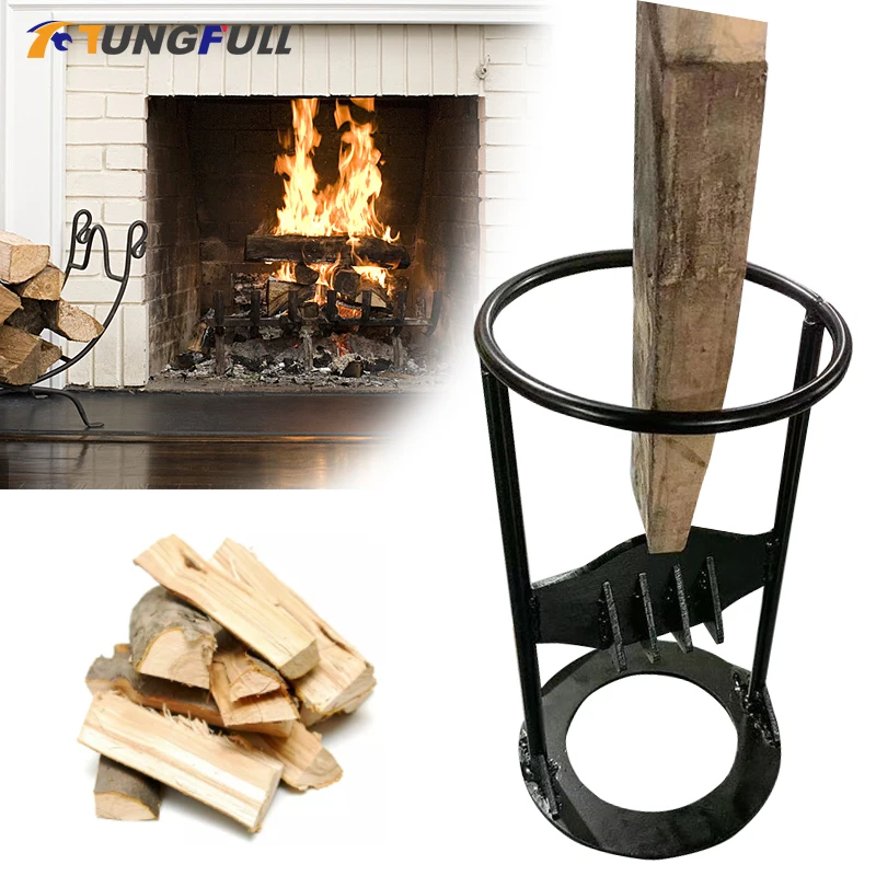 

Manual Firewood Distributor Wedge Hatchet Handmade Cast Iron Kindling Firewood Splitter Splits Firewood Safely And Easily