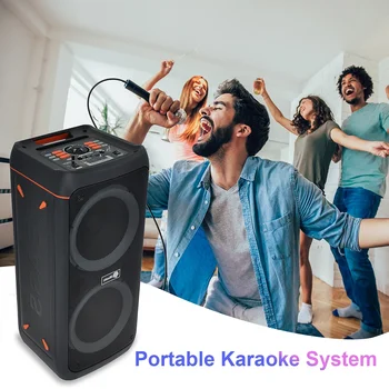Powerful Bluetooth Speaker Portable Sound box Large Subwoofer Wireless Stereo Music Karaoke Column Support FM SD USB with Mic 3