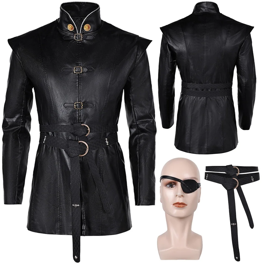 

Костюм для косплея Prince Aemond, искусственное пальто, костюм для косплея в виде дракона, костюм с курткой и поясом, мужской костюм на Хэллоуин