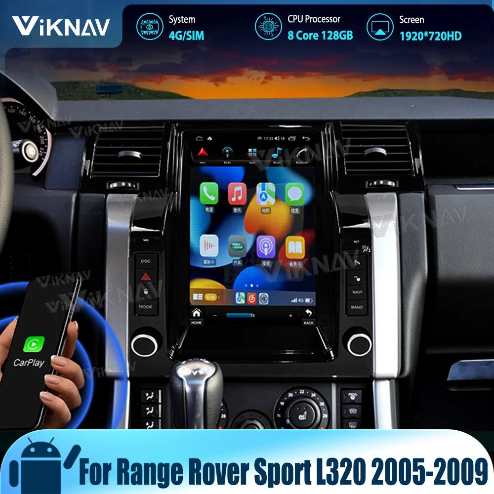 

Обновленная Автомагнитола 128 ГБ для Range Rover Sport L320 2005-2009 сенсорный экран стерео Android Autoaudio HD IPS экран головное устройство 8 ядер