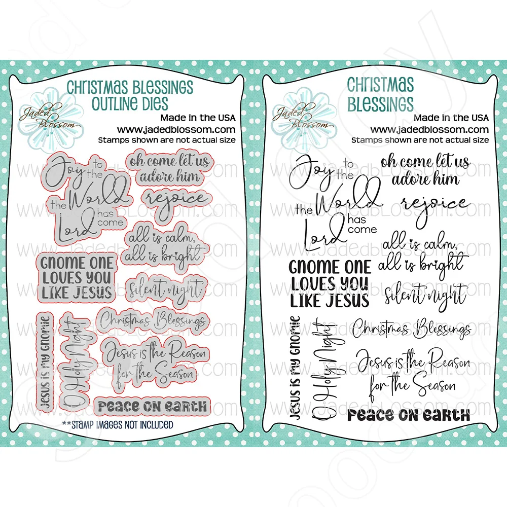 

2022 New Christmas Blessings Cutting Dies Clear Stamps Scrapbook Diary Decoration Embossing Template Diy Greeting Card Handmade