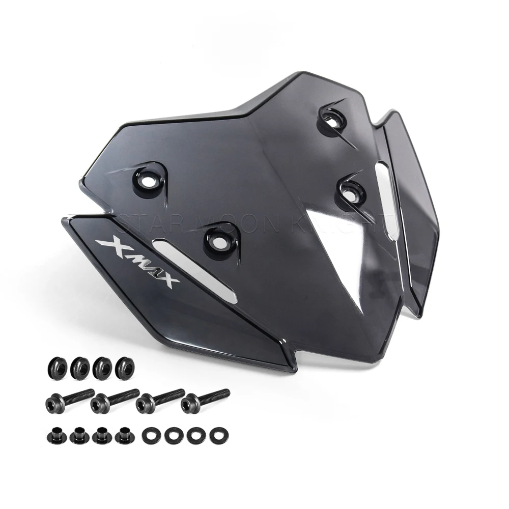NingRuiBhd Moto Vent Pare Brise Pare Brise Moto Déflecteur Flux Dair Pare Brise Avant Pour Xmax Pour X-Max 125 250 300 2023 2024 Pare Brise Moto(Smoke
