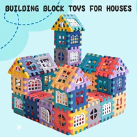 Large scale house building block simulation window design, kindergarten construction, creation of boys and girls large house bui 1