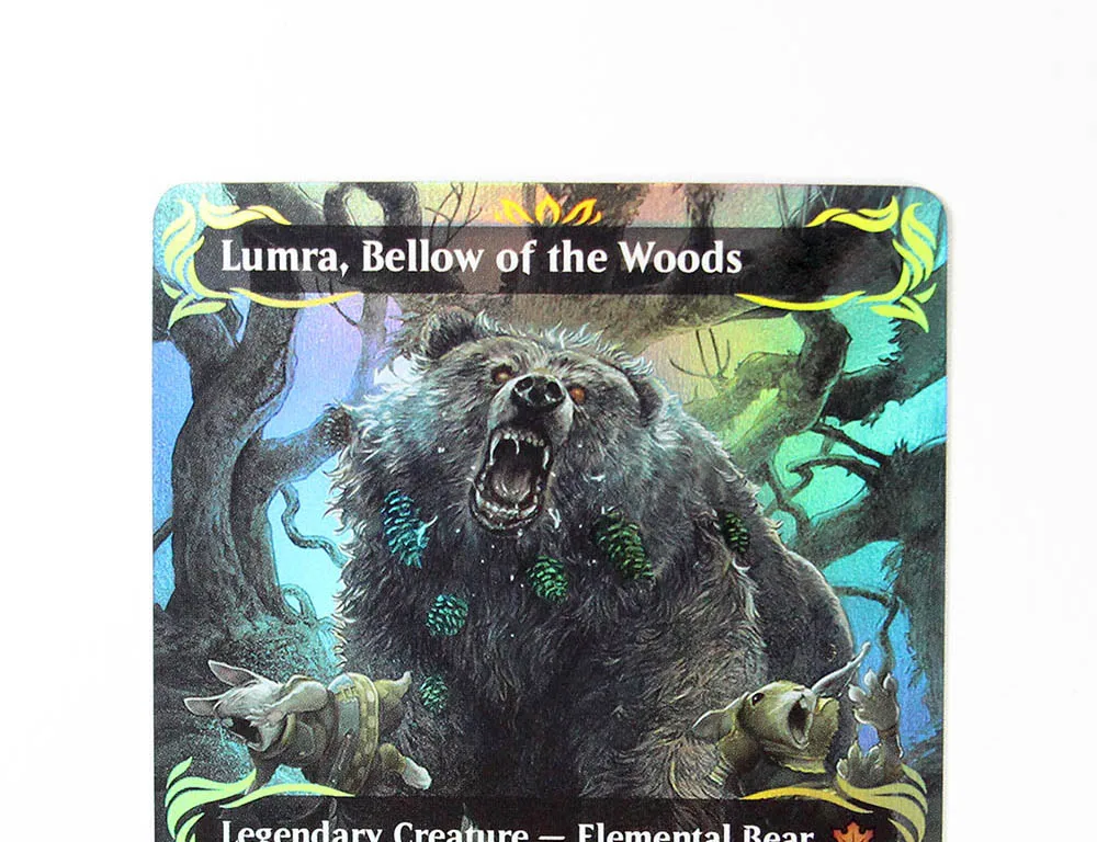 BLB[Lumra Mockingbird] Foil/Holo TCG Magical Proxy Black Top Quality Proxy Playing Cards Gathering Board Game Deck Trading Cards