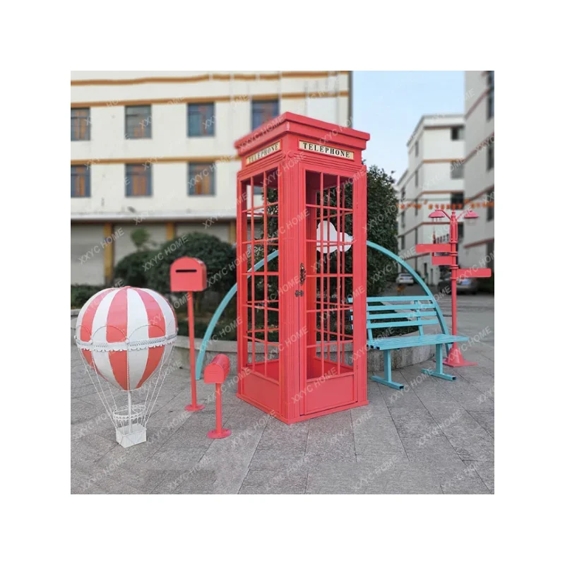 

Индивидуальная ретро-телефонная будка, уличное украшение, Интернет-знаменитости, торговый центр, коммерческая уличная живописная пятна, арт-бар