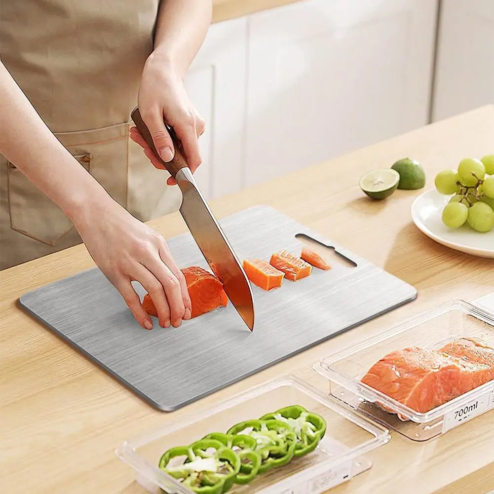 Double-Sided Stainless Steel Cutting Board 3