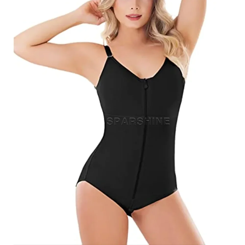 Fajas Colombianas Waist Trainer Front Zipper High Compression Slimming Body Shaper Shapewear Tummy Control Butt Lifter Bodysuit