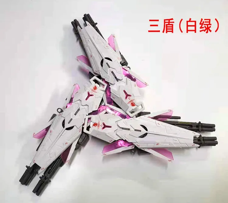 Mg 1 100 Unicorn Three Shields Floating Shield Weapon Modification Green Cannonwater Decal Action Figure Assemble Model Toys Action Figures Aliexpress