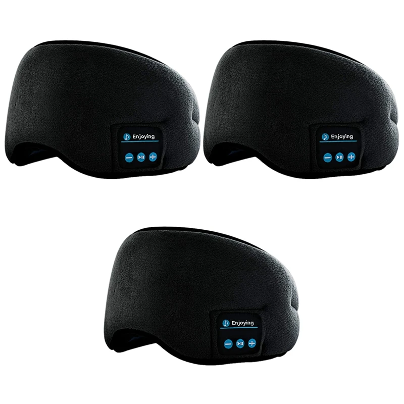 

3X Наушники для сна, Bluetooth-маска для глаз, беспроводные наушники Bluetooth 5,0, музыкальная дорожная фотомаска для сна