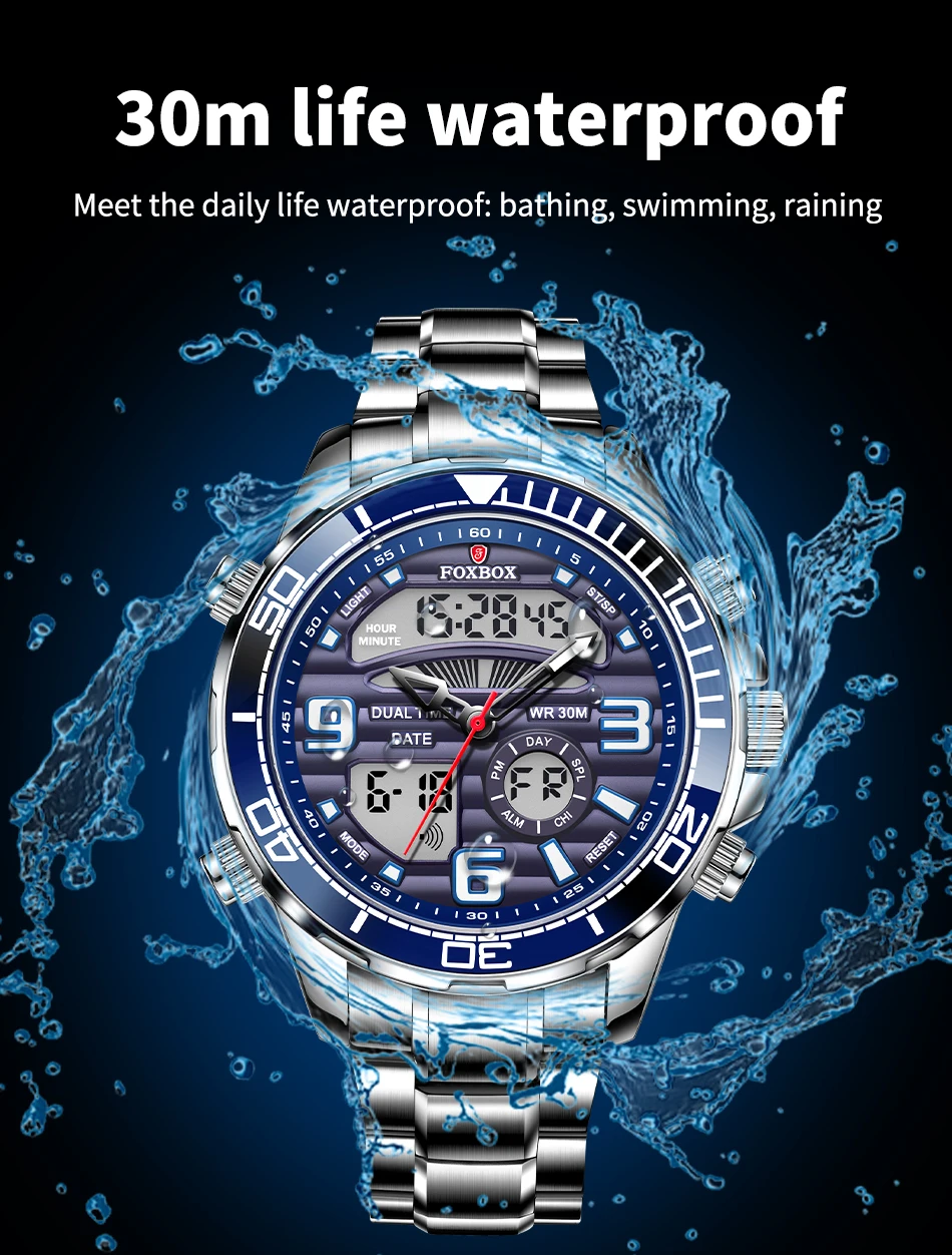 LIGE Men Watch Top Luxury Brand Sport Quartz Watches Carbon Fiber Case Man Digital Wristwatch Chronograph 3Bar Waterproof Colck